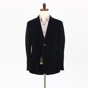 Andrew Fezza 40R Black Striped 2-Button Sport Coat Blazer Jacket P381